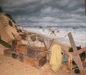 D-Day, Normandy Beach scene, 1st Division Museum at Cantigny